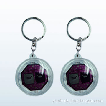 Flashing solar keychain